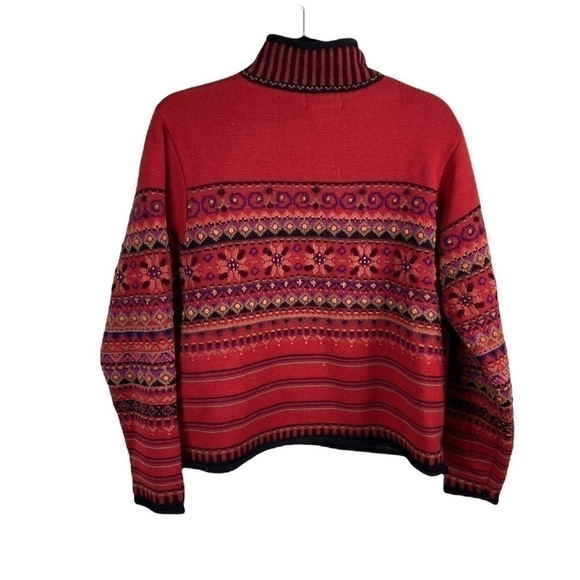 Vintage Icelandic Design Sweater Jacket Size L - Picture 8 of 10